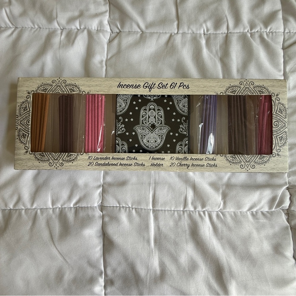 Incense Gift Set — 61 Pieces including Hamsa Holder NWT